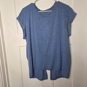 Lululemon Box It Out Short Sleeve Heathered Amalfi Blue